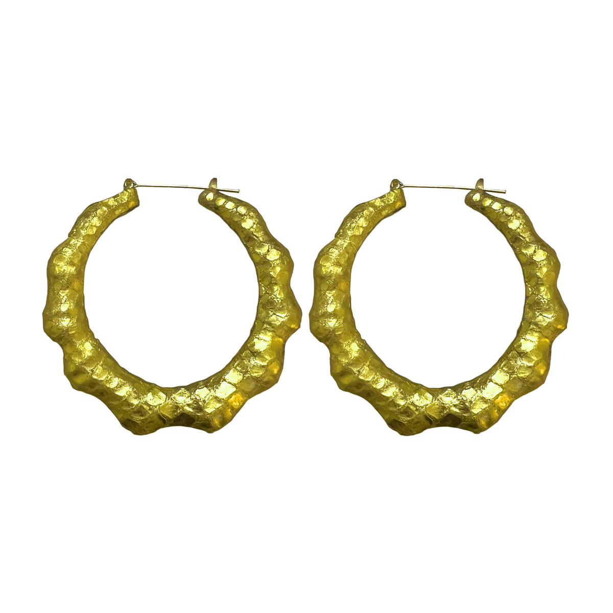 SoHot Trendy Bamboo Hoop Earrings Women Female Gold Silver Color Color  Classic Jewelry