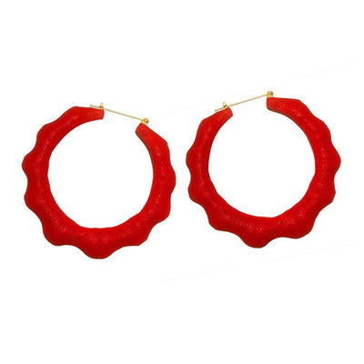 RUBY WOO BAMBOO LEATHER BAMBOO EARRINGS - Seville Michelle