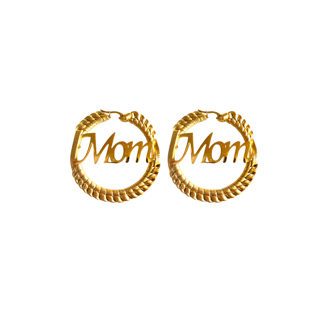 mnjin love women mother's birthday mom mom gift for family jewelry day  earrings letters earrings earrings gold - Walmart.com